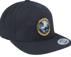 Snapback-Wild Spirit Outdoor Landscape Sunset Logo Black Snapback -