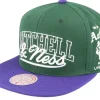 Best Mitchell & Ness Own Brand Varsity Green/Purple Snapback -