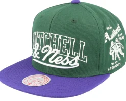 Best Mitchell & Ness Own Brand Varsity Green/Purple Snapback -