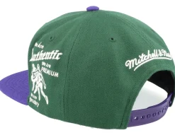 Best Mitchell & Ness Own Brand Varsity Green/Purple Snapback -