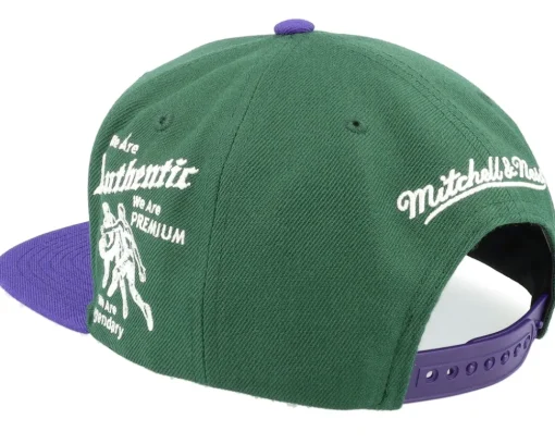 Best Mitchell & Ness Own Brand Varsity Green/Purple Snapback -