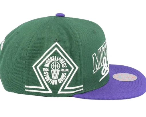 Best Mitchell & Ness Own Brand Varsity Green/Purple Snapback -