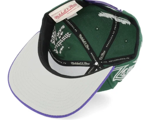 Best Mitchell & Ness Own Brand Varsity Green/Purple Snapback -