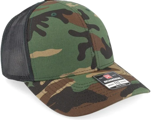 Trucker-Richardson 112p Green Camo/Black Trucker -