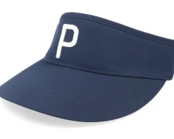 Best Puma P Navy Blazer/Bright White Visor - Blue