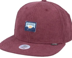 Snapback-Djinns 6P Truefit Cord Mountains Wine Snapback -