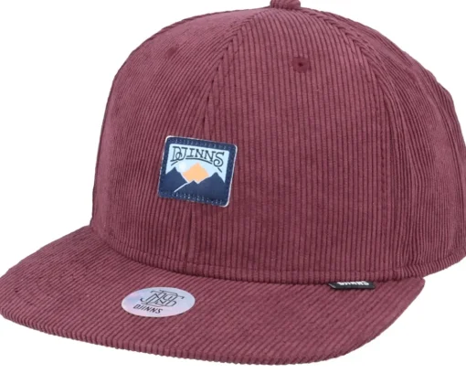Snapback-Djinns 6P Truefit Cord Mountains Wine Snapback -