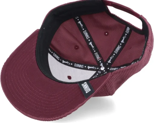 Snapback-Djinns 6P Truefit Cord Mountains Wine Snapback -