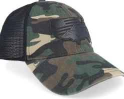 Trucker-Iconic 111p Usa Map Flag Black Patch Camo/Black Trucker -