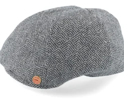 Flat Caps-Mayser Paddy Premium Grey Flatcap -