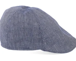 Fashion Mayser Paddy Stripes Marine Flat Cap - Blue