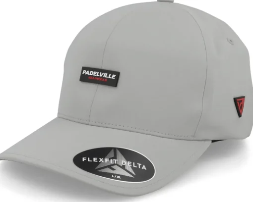 Flexfit-Padelville Padel Headwear Red Rubber Silver Delta Flexfit - Grey