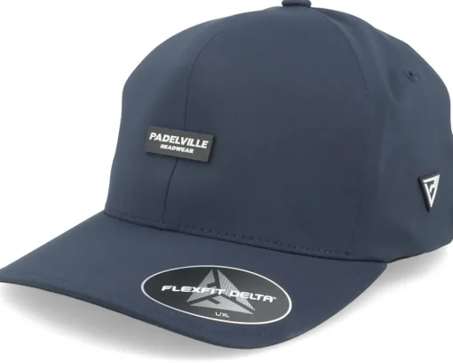 Sport-Padelville Padel Headwear White Rubber Navy Delta Flexfit - Blue