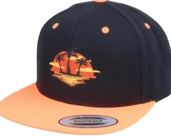 Sale Iconic Palm Island Sunset Black/Orange Snapback -