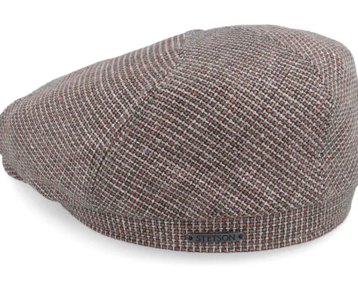 Sale Stetson 6-Panel Cap Virgin Wool/Linen Beige/Red/Blue Flat Cap -