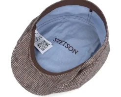 Sale Stetson 6-Panel Cap Virgin Wool/Linen Beige/Red/Blue Flat Cap -