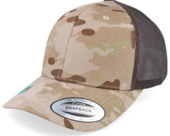 Trucker | Blanks-Yupoong 6-Panel Multicam Arid/Brown Trucker -
