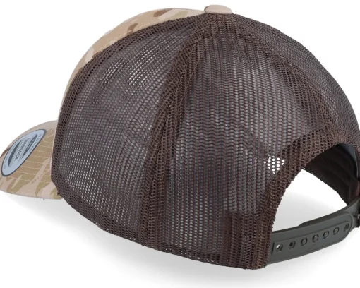 Trucker | Blanks-Yupoong 6-Panel Multicam Arid/Brown Trucker -