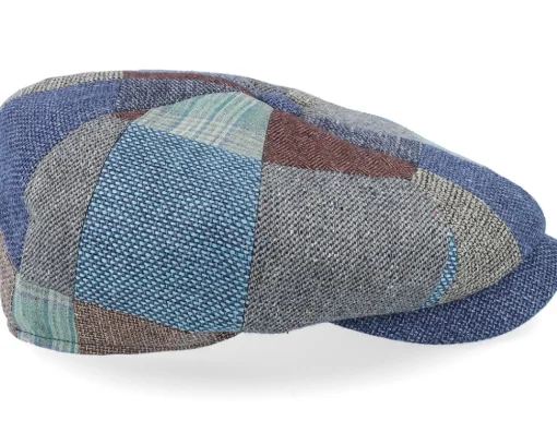 Flat Caps-Lierys 8-panel Patchwork Patchwork Flat Cap -