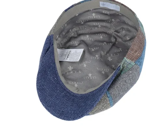 Flat Caps-Lierys 8-panel Patchwork Patchwork Flat Cap -