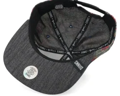Snapback-Djinns 6 Panel Peacock Linen Black Snapback -