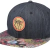 Snapback-Djinns 6 Panel Peacock Linen Rev. Black Snapback -