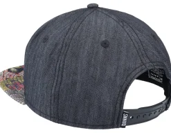 Snapback-Djinns 6 Panel Peacock Linen Rev. Black Snapback -