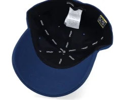 Clearance Oakley 6 Panel Stretch Metallic Hat Team Navy Flexfit -