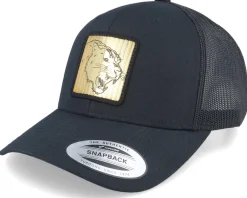 Trucker-Iconic Panther Gold Patch Black Trucker -