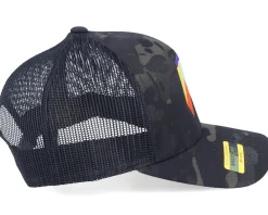 Trucker-Origami Paper Parrot Black Camo Trucker -