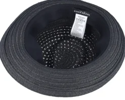 Trilby Hats-Seeberger Paperbraid Mix Black Trilby -