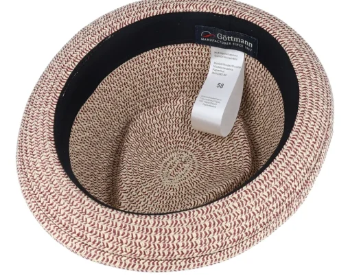 Straw Hat-Göttmann Paperhut Bordeaux Straw Hat -