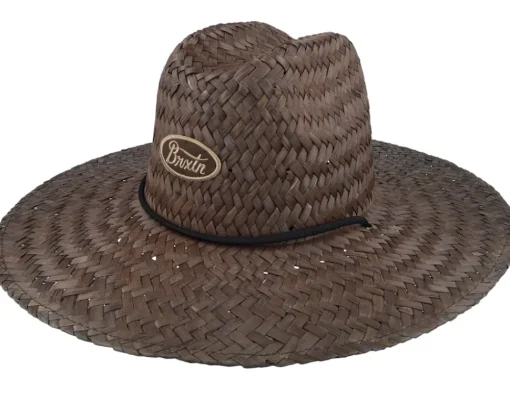 Straw Hat-Brixton Parsons Sun Hat Deep Brown Straw Hat -