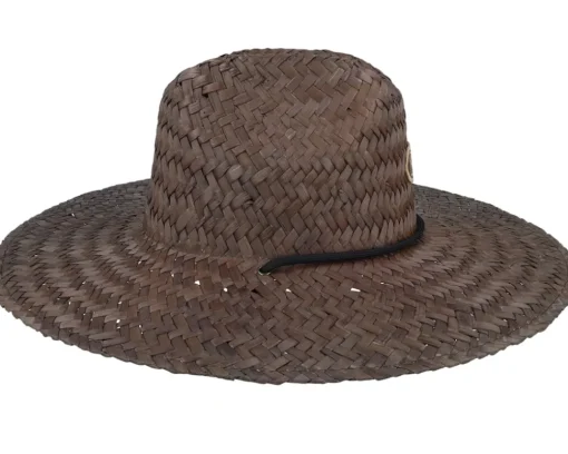 Straw Hat-Brixton Parsons Sun Hat Deep Brown Straw Hat -