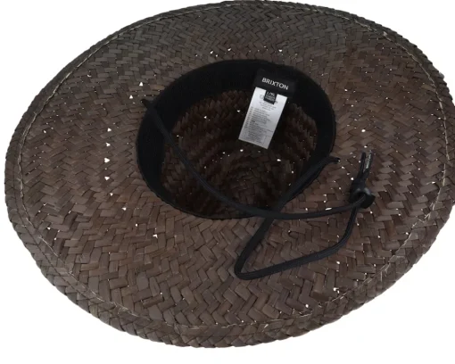 Straw Hat-Brixton Parsons Sun Hat Deep Brown Straw Hat -