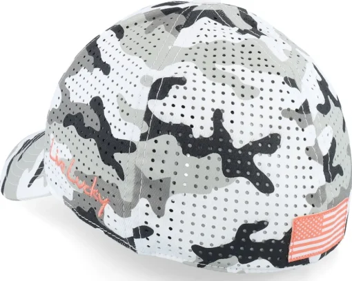 Sale Black Clover Patriot 3 Camo W Living Coral Clover Flexfit -