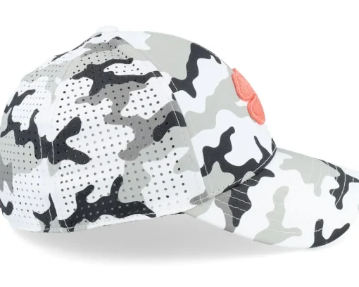 Sale Black Clover Patriot 3 Camo W Living Coral Clover Flexfit -