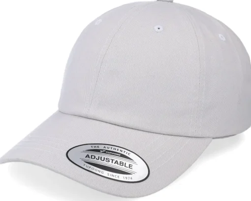 Sale Yupoong Peached Light Grey Dad Cap -
