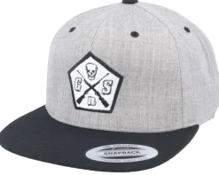 Clearance GUNS n SKULLS Pentagon Black/Grey Snapback -