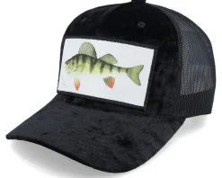 Velvet Caps-Skillfish Perch Fishing Velvet Trucker - Black