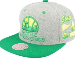 Snapback-Mitchell & Ness Philadelphia 76ers Melton Patch /Royal Snapback - Grey