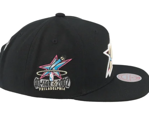 Snapback-Mitchell & Ness Philadelphia 76ers Neon Tropical Hwc Snapback - Black