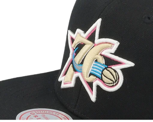 Snapback-Mitchell & Ness Philadelphia 76ers Neon Tropical Hwc Snapback - Black