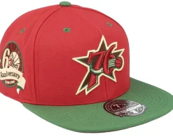 Fitted-Mitchell & Ness Philadelphia 76ers Nightmare /Green Fitted - Red