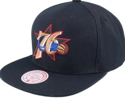 Snapback-Mitchell & Ness Philadelphia 76ers Team Ground 2.0 Snapback - Black