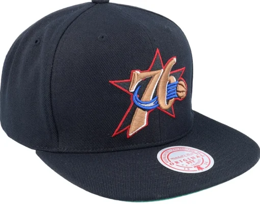 Snapback-Mitchell & Ness Philadelphia 76ers Team Ground 2.0 Snapback - Black