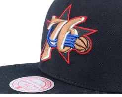 Snapback-Mitchell & Ness Philadelphia 76ers Team Ground 2.0 Snapback - Black