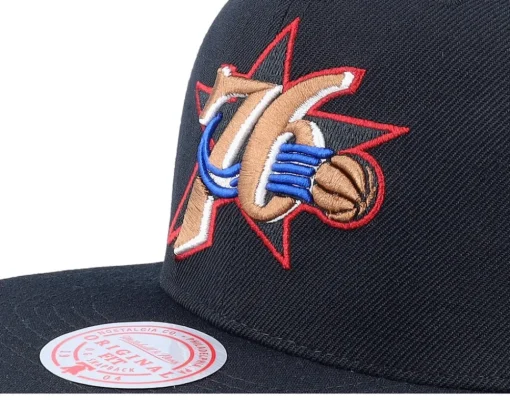 Snapback-Mitchell & Ness Philadelphia 76ers Team Ground 2.0 Snapback - Black