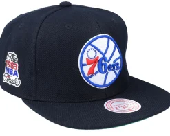 Snapback-Mitchell & Ness Philadelphia 76ers Top Spot Black Snapback -