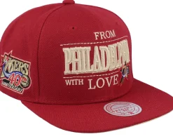 Snapback-Mitchell & Ness Philadelphia 76ers With Love Hwc Snapback - Red